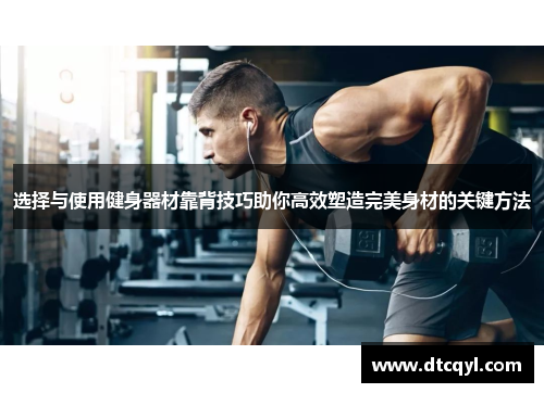 选择与使用健身器材靠背技巧助你高效塑造完美身材的关键方法